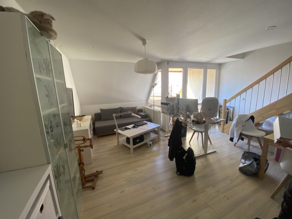 Wohnraum mit Möbelmix vorher