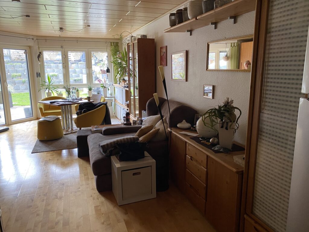 Schlauchartiger Raum vor Umgestaltung