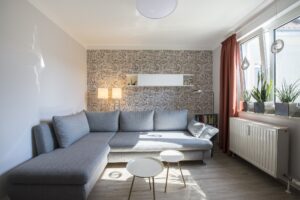 Sofaecke mit Tapete