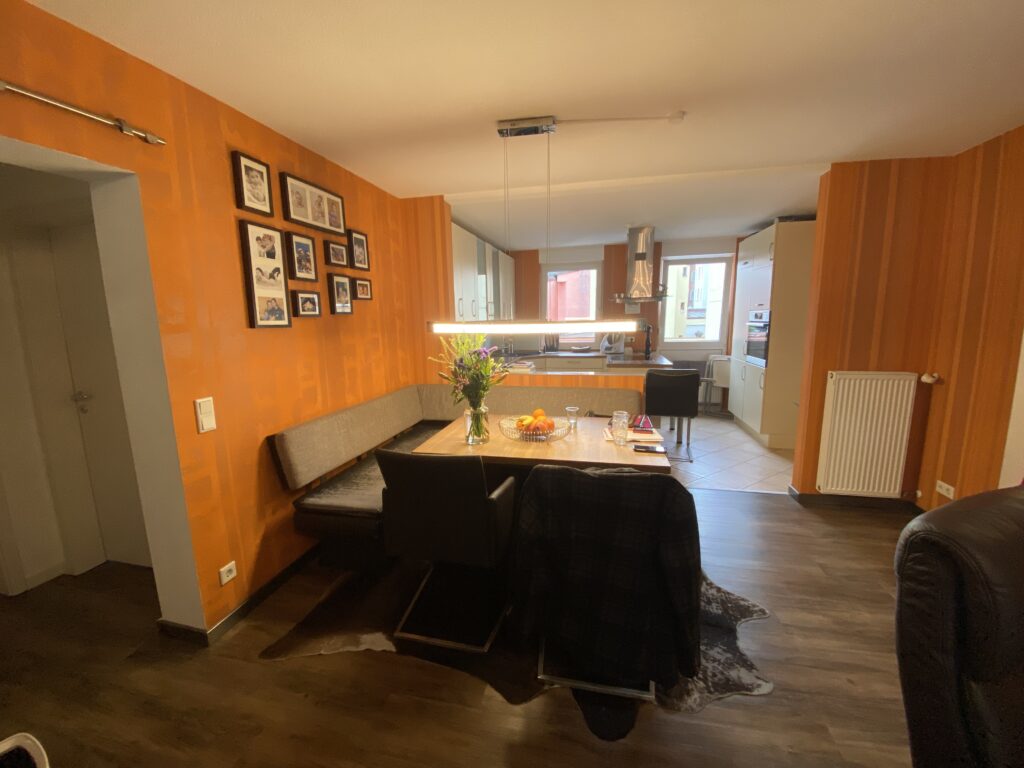 Essbereich vor Raumgestaltung