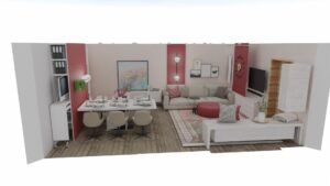 Home-Office-Bereich im Esszimmer 