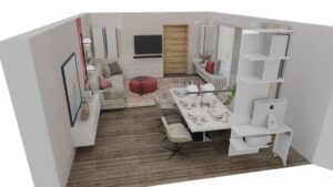 versteckter Home Office Arbeitsplatz